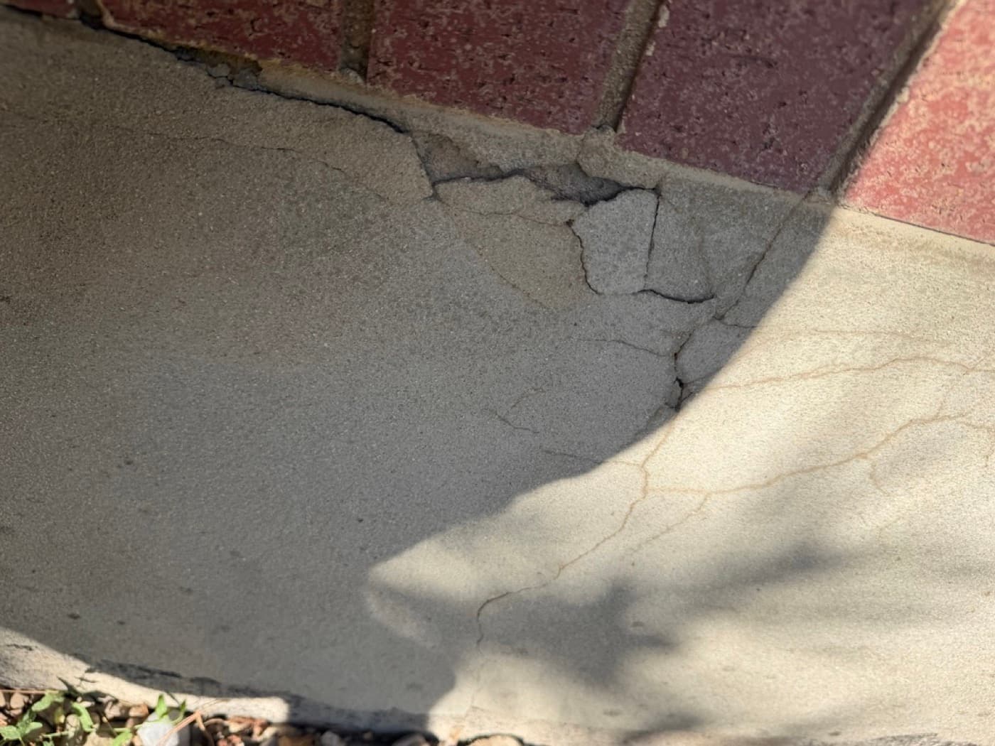 Crack at a foundation corner