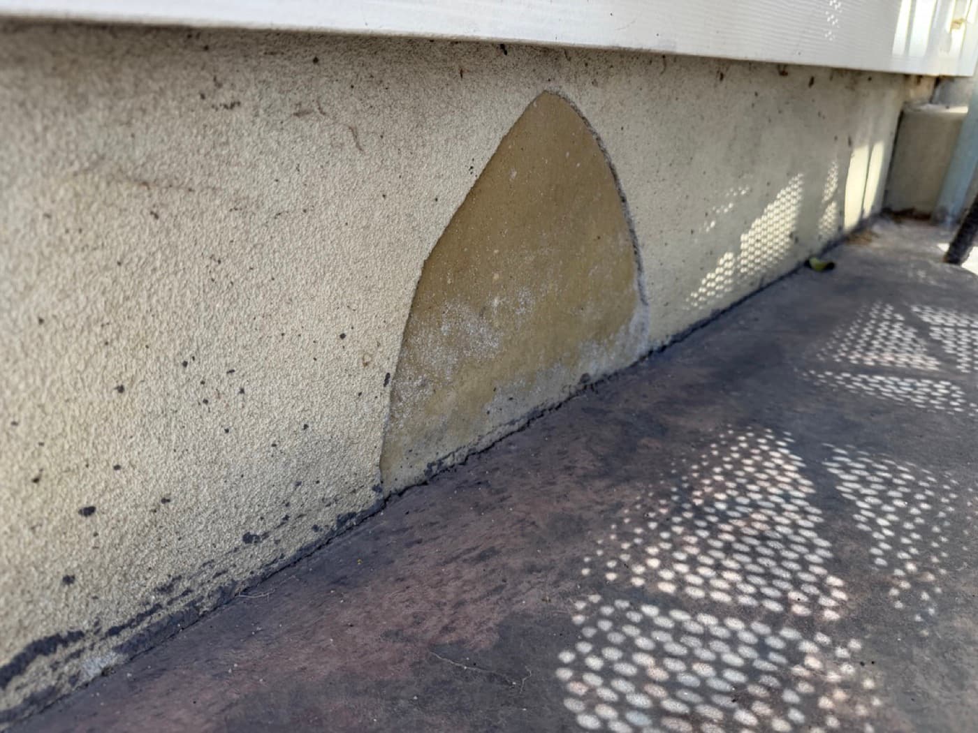 Repaired plaster patch